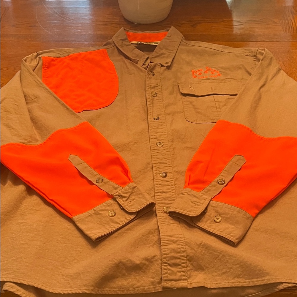 Men's Bob Allen Tan and Orange field Shirt